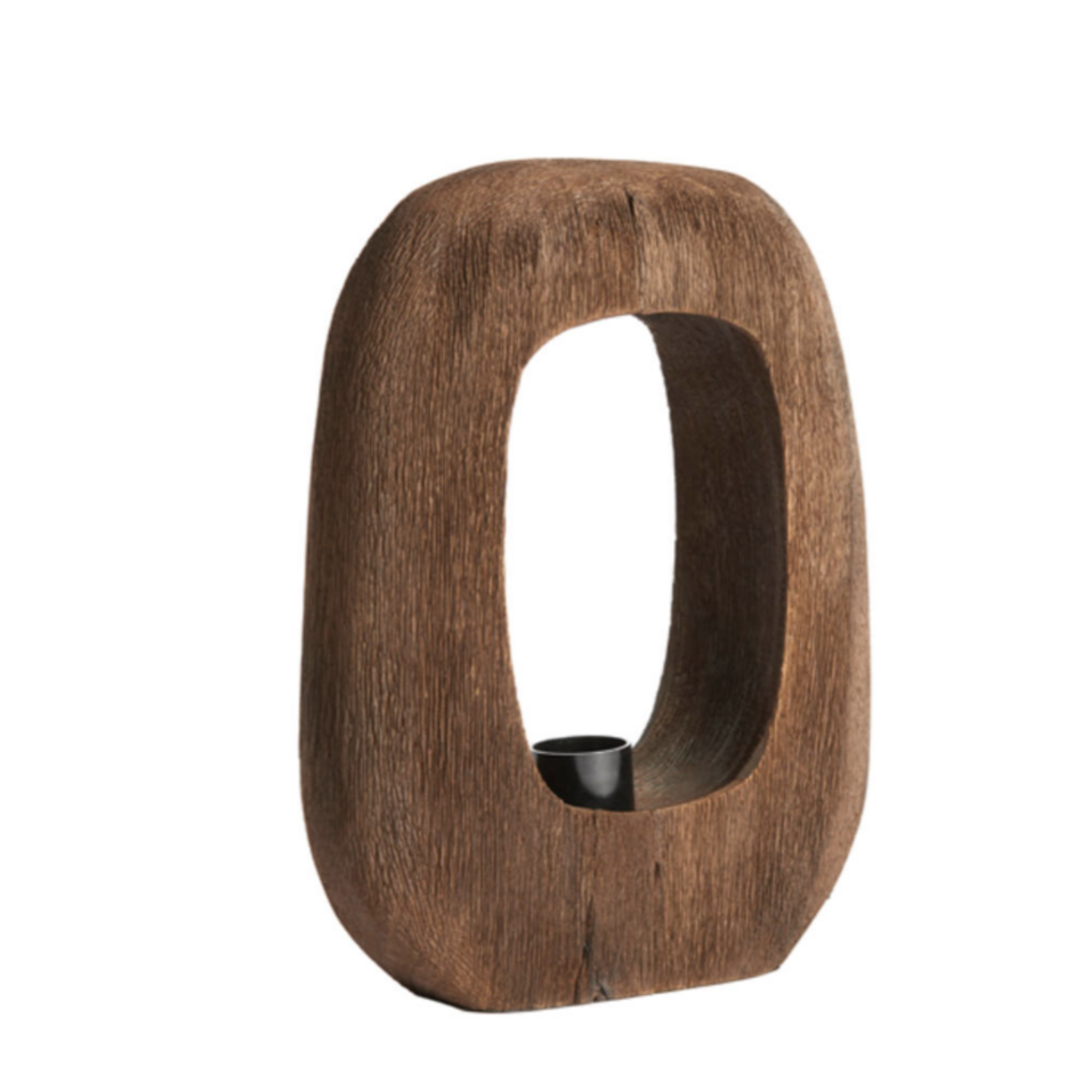 -- Tafellamp 24x8x30 cm hout chocolade bruin