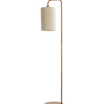 -- Vloerlamp 33,5x28x155 cm hout print naturel+touw crème
