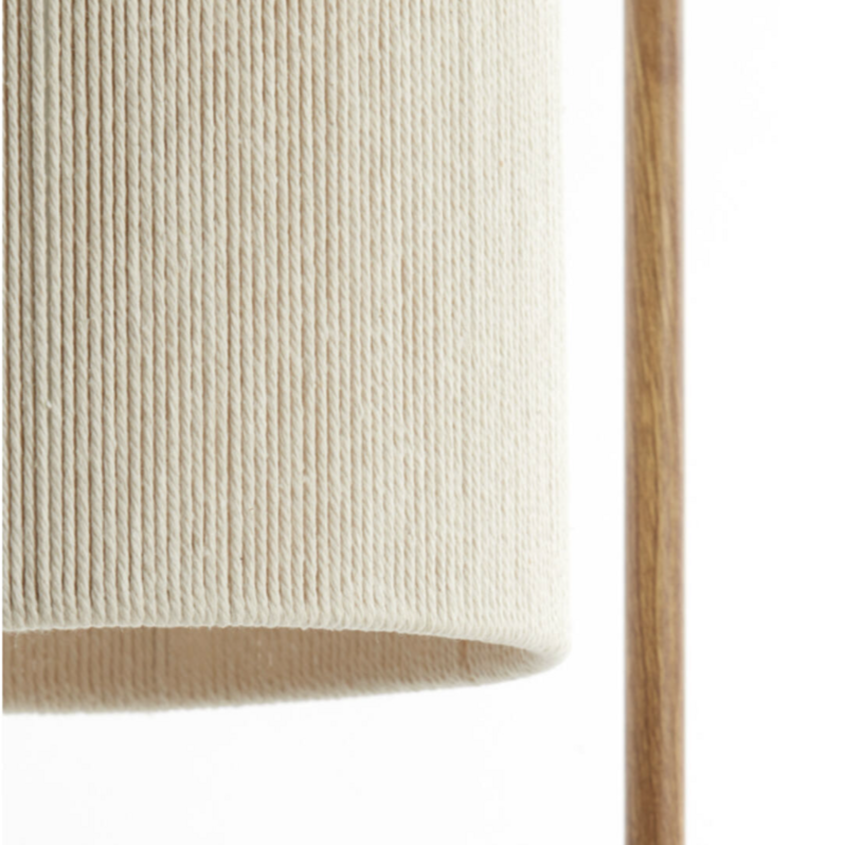 -- Vloerlamp 33,5x28x155 cm hout print naturel+touw crème