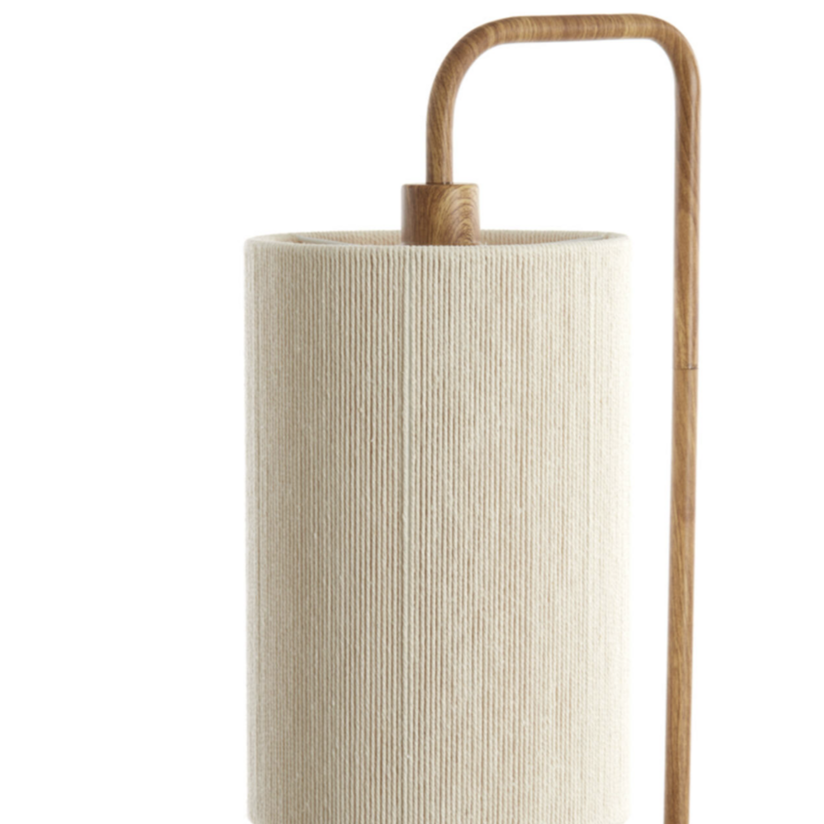 -- Vloerlamp 33,5x28x155 cm hout print naturel+touw crème