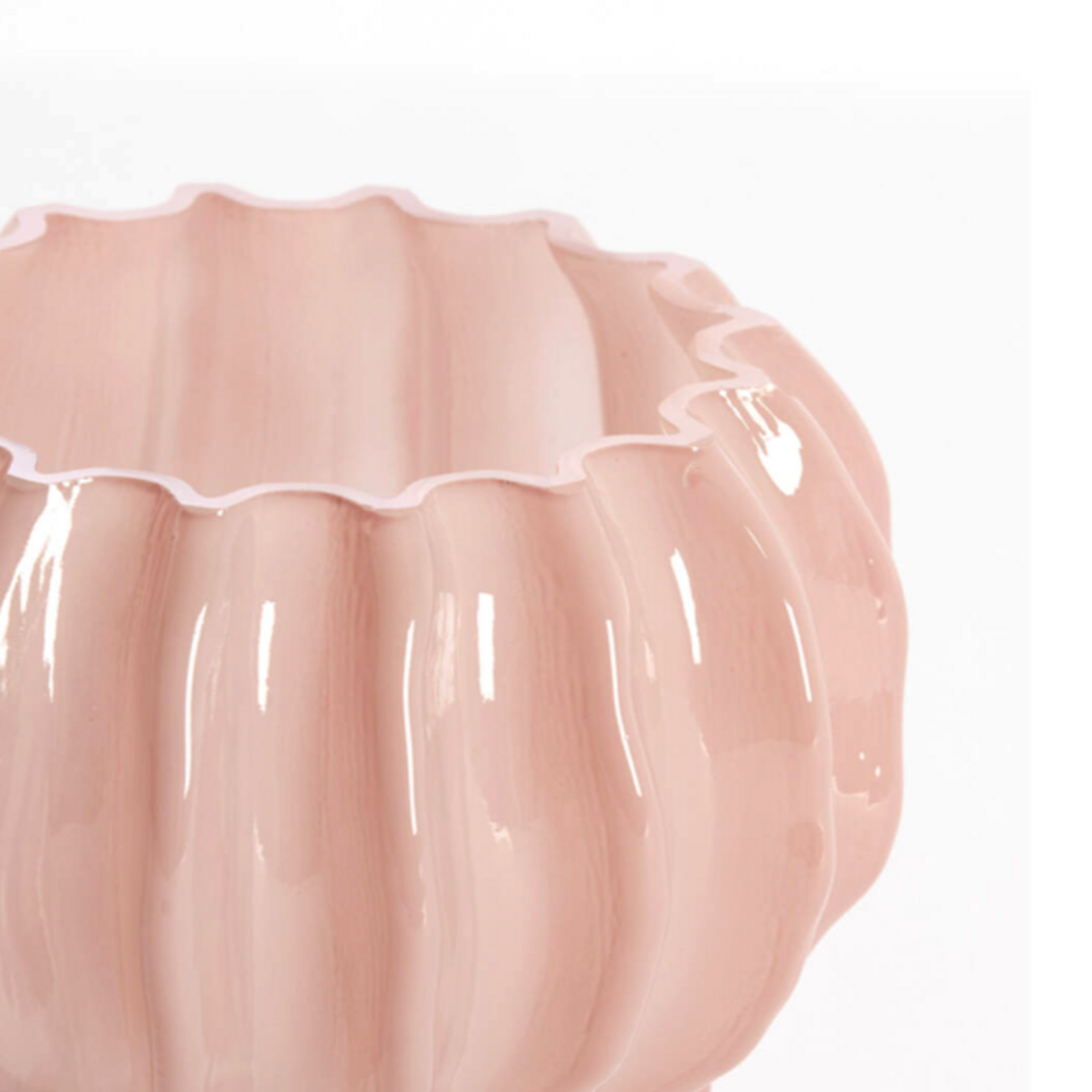 -- Vaas Ø17,5x16 cm  glas roze