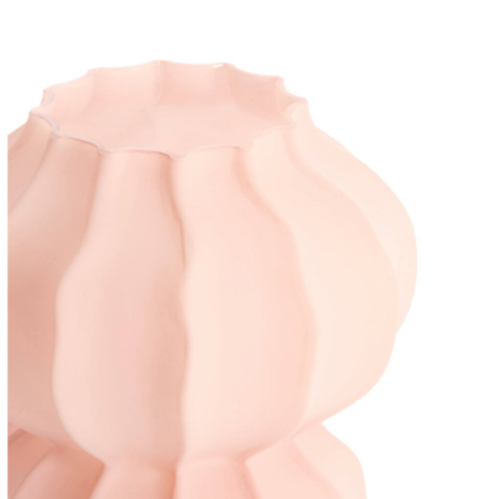 -- Vaas Ø20x23 cm  glas roze