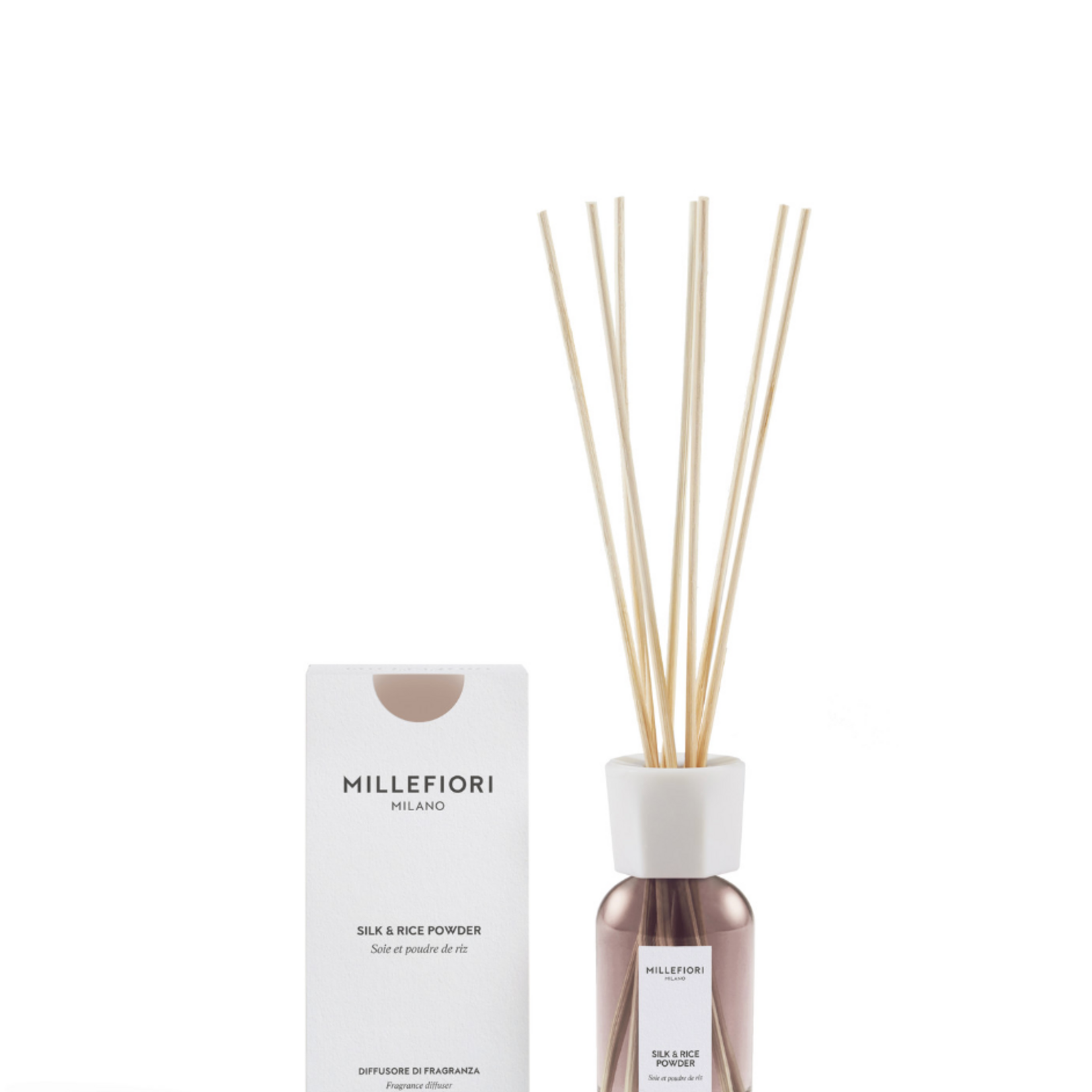 MILLEFIORI MILANO MILLEFIORI MILANO - Reed diffuser 100ml Silk & Rice Powder