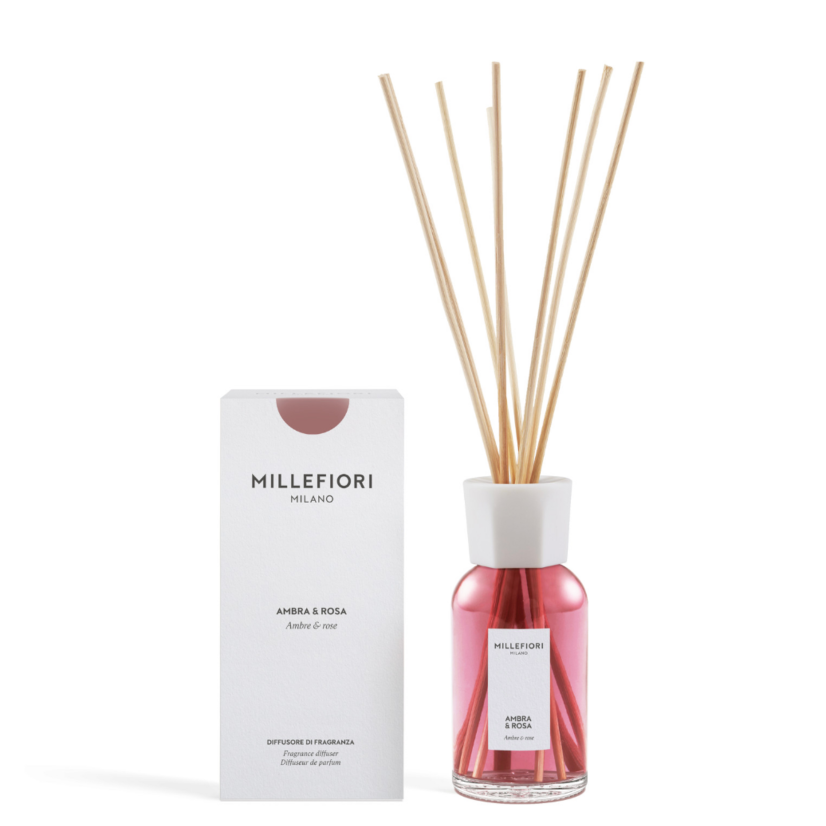 MILLEFIORI MILANO MILLEFIORI MILANO - Reed diffuser 250ml Ambra Rosa