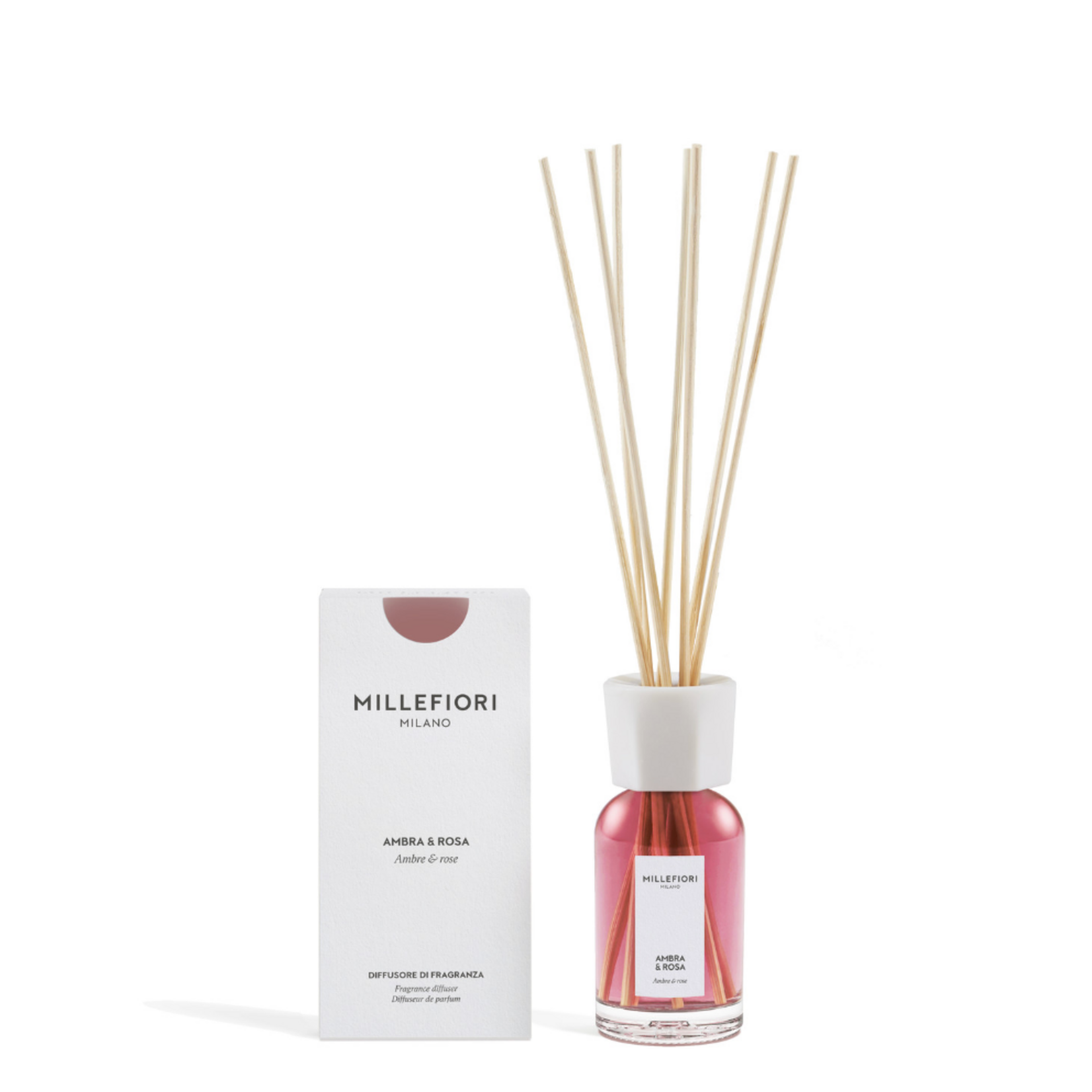 MILLEFIORI MILANO MILLEFIORI MILANO - Reed diffuser 100ml Ambra Rosa