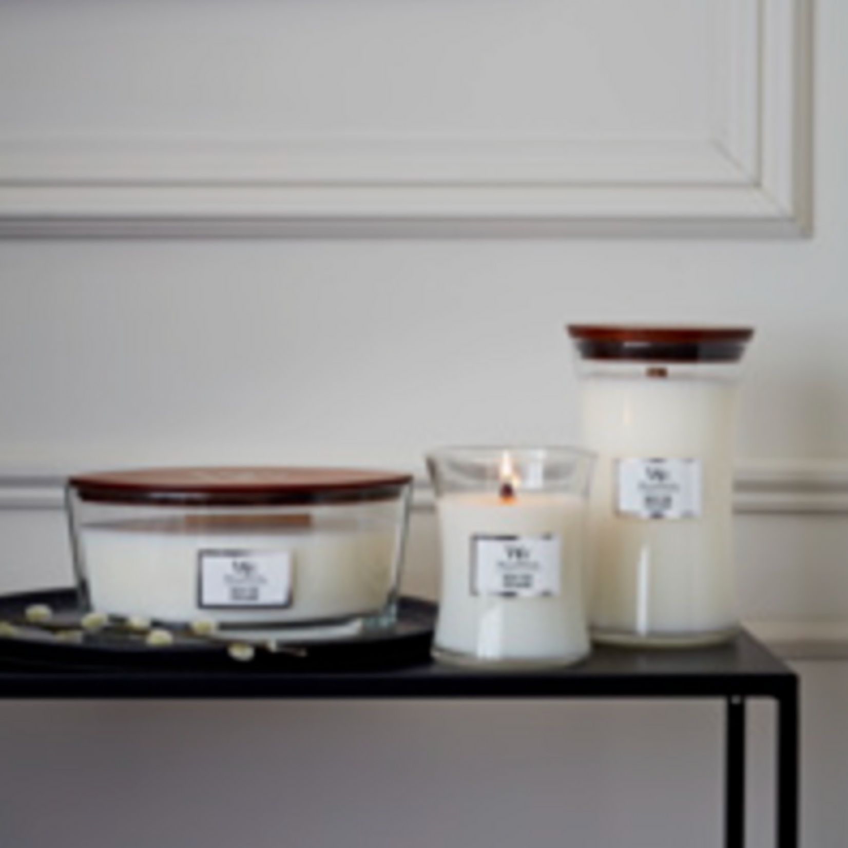 WOODWICK WOODWICK - Candle White teak