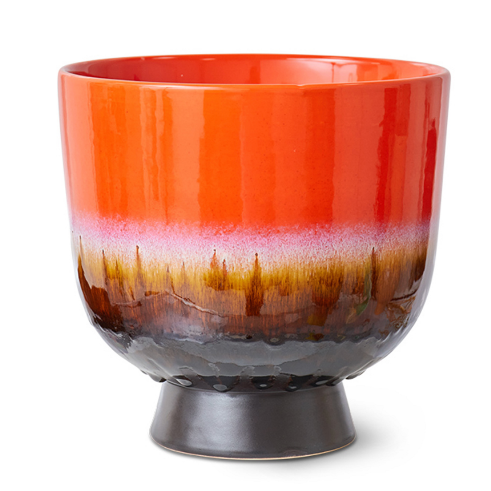 HKLIVING HKLIVING - Retro bloempot kersenrood AFC0002