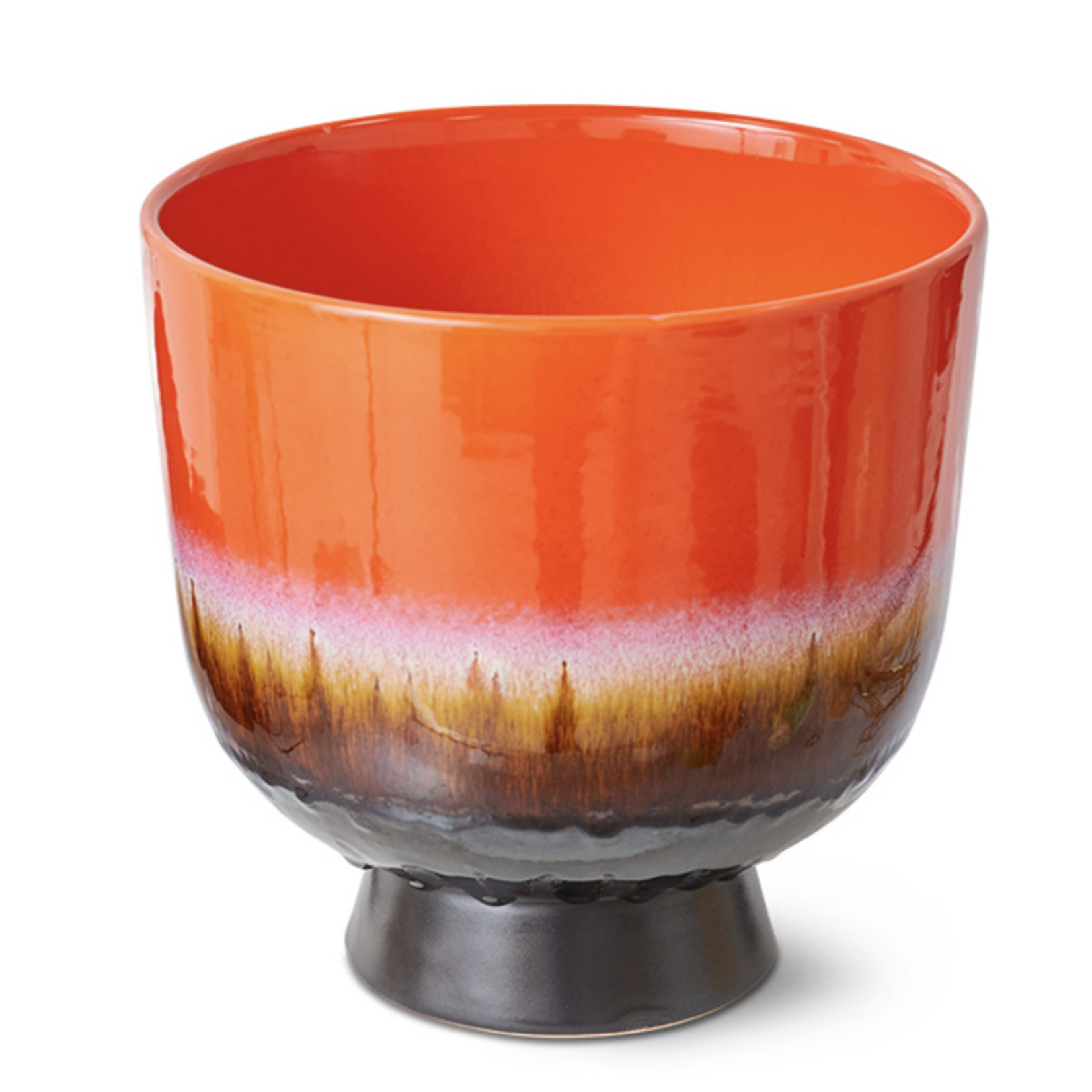 HKLIVING HKLIVING - Retro bloempot kersenrood AFC0002