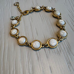 QOSS QOSS - Armband  Loïs goud bol crème uni