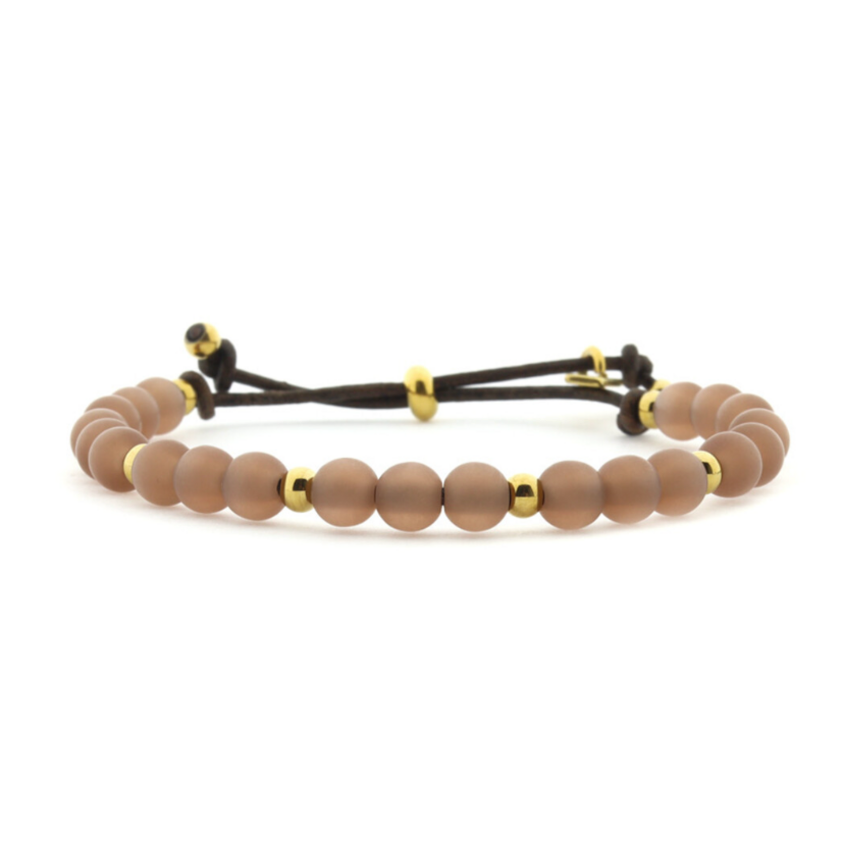 QOSS QOSS - Armband Mette goud polaris blush kraal uni