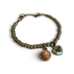 QOSS QOSS - Armband Zoey goud bol-hartje petunia