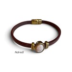 QOSS QOSS - Armband Femmie bruin goud nude ovaal