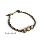 QOSS QOSS - Armband Suzanne goud honing uni