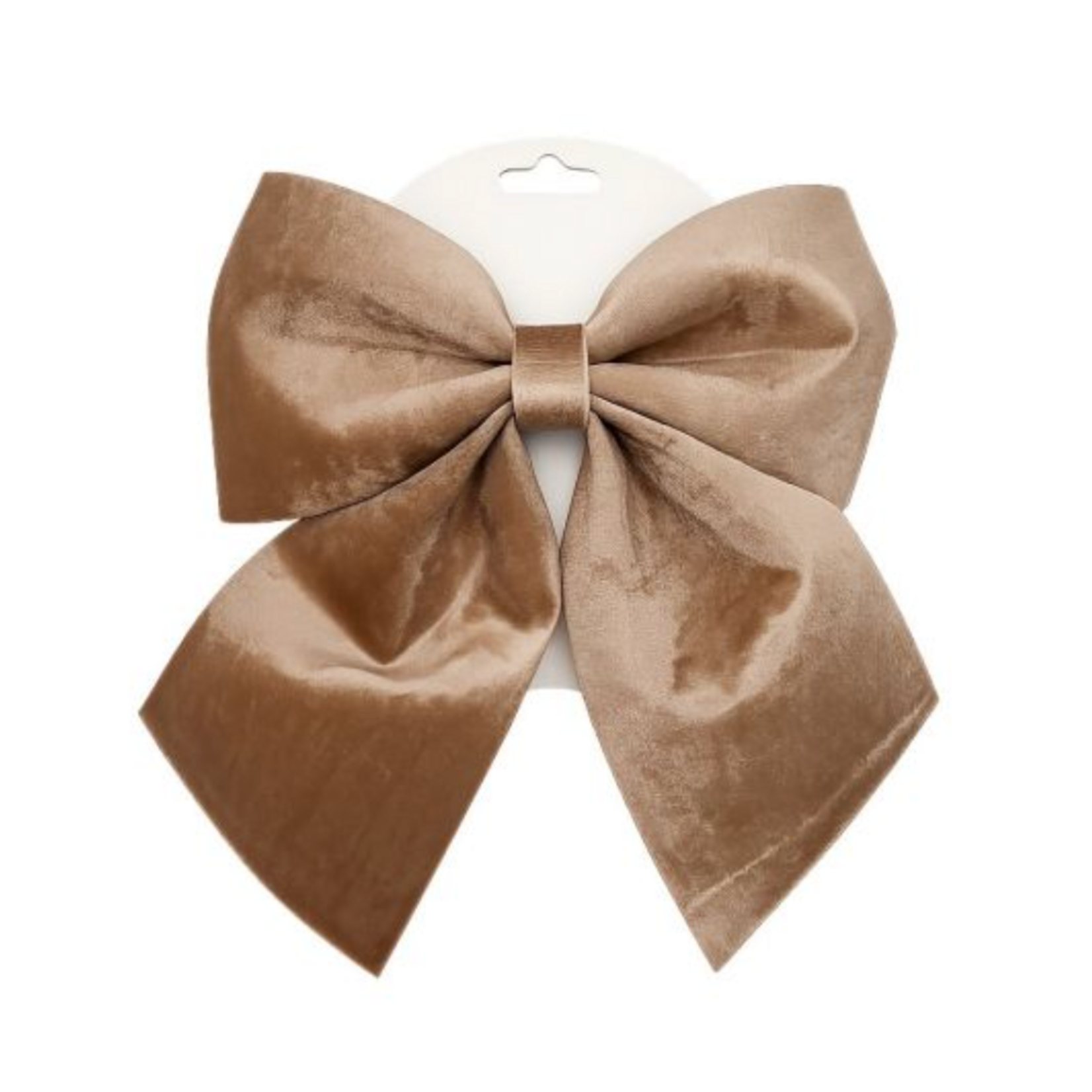 KOLONY Stoffen strik op kaart 30cm beige