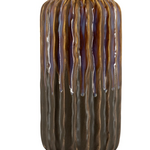 KOLONY Aardewerk vaas Twist L bruin  19,5x19,5x41cm