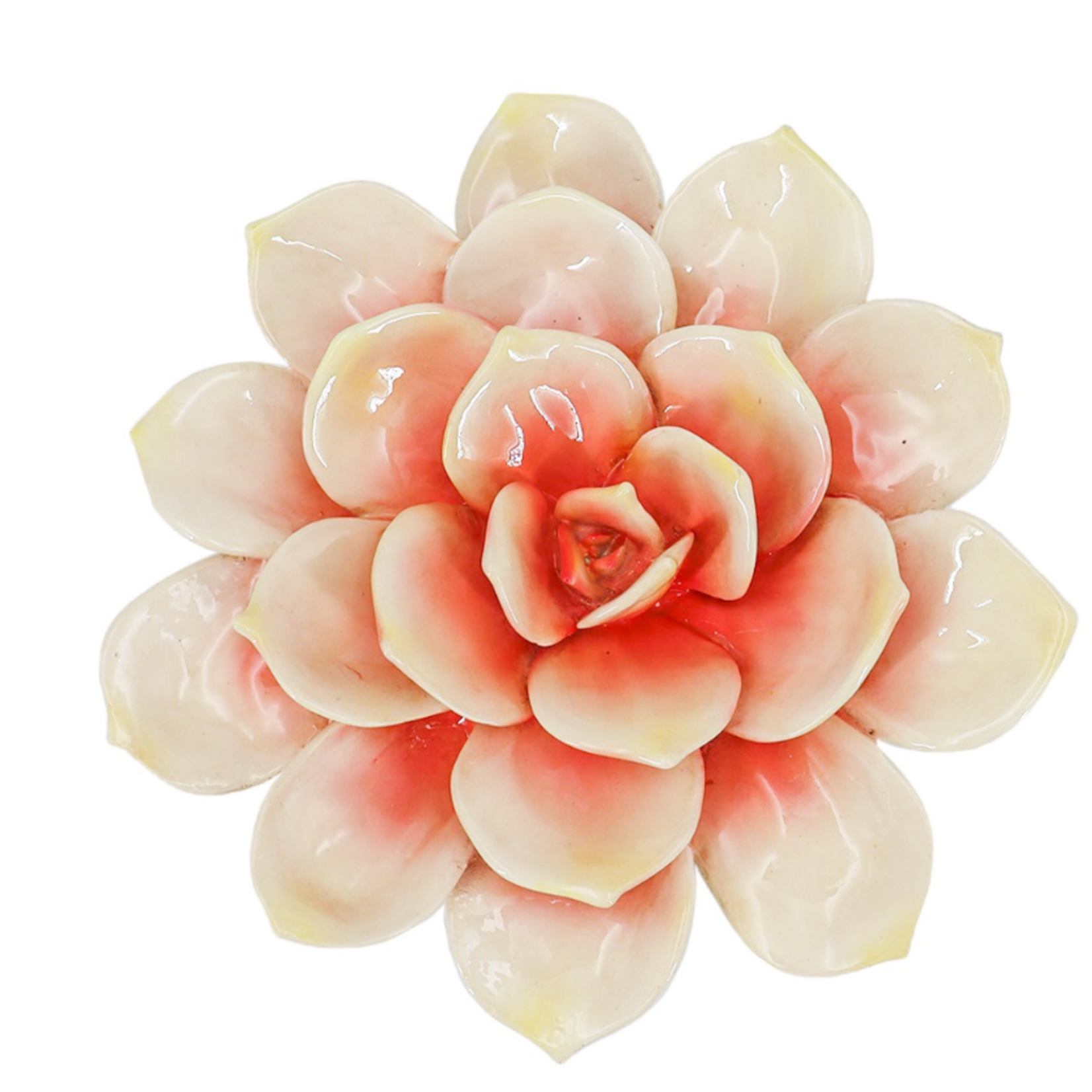KOLONY Wanddecoratie bloem pastel 19x19x4,5cm