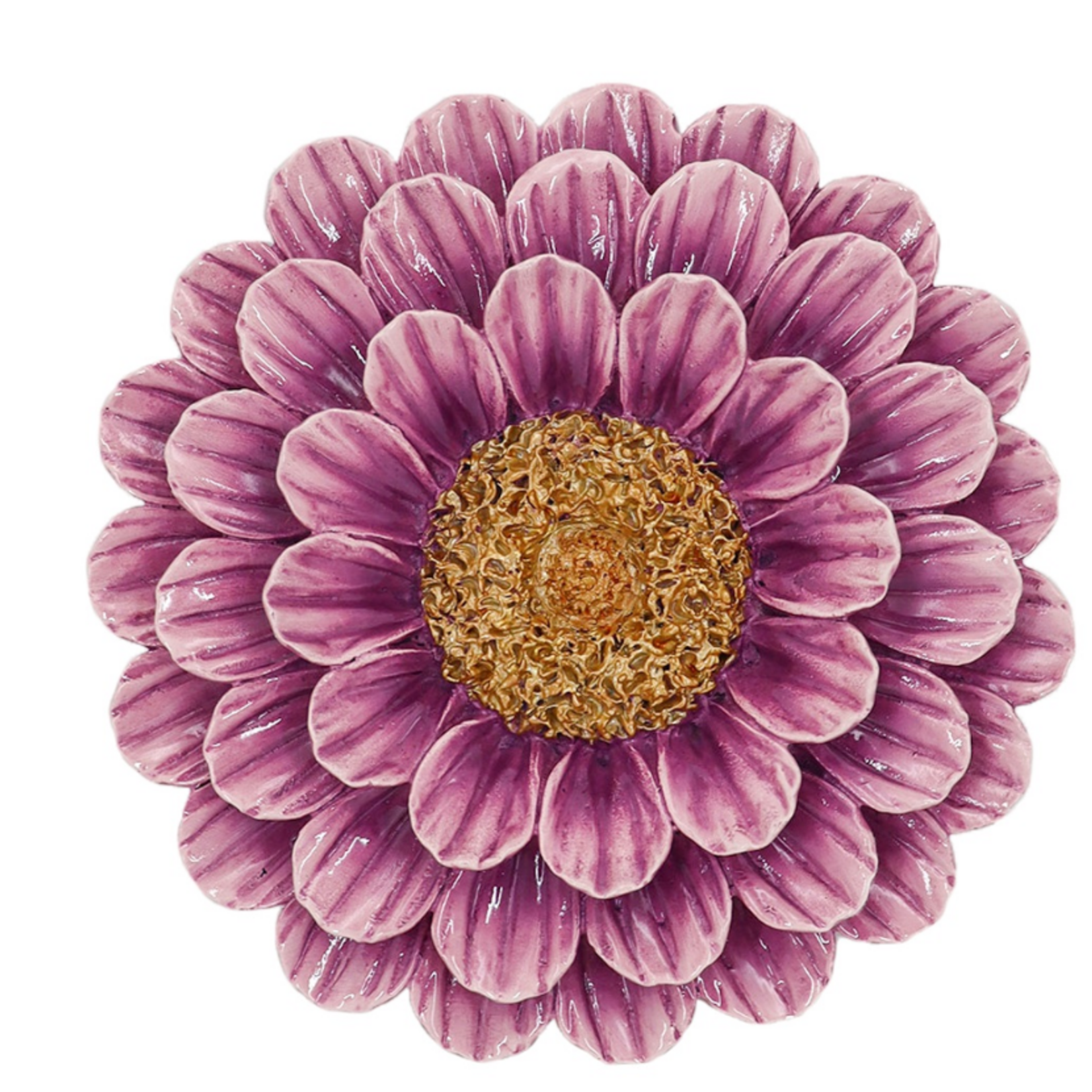 KOLONY Wanddecoratie bloem paars 19x19x4,5cm