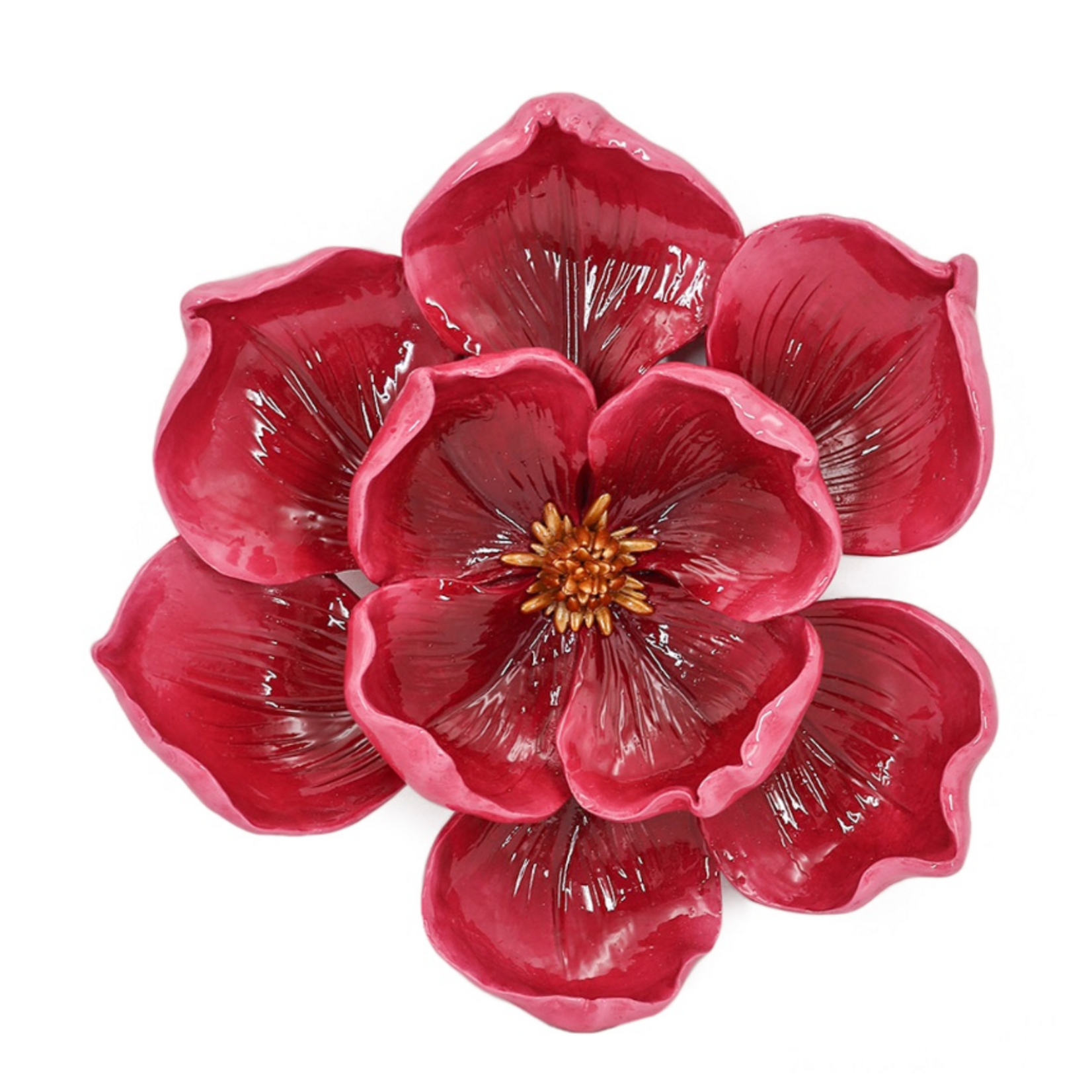 KOLONY Wanddecoratie bloem rood 27x26,3x5,2cm