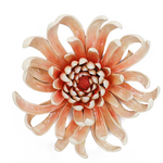 -- Wanddecoratie bloem peach 28,2x28,2x6,2cm
