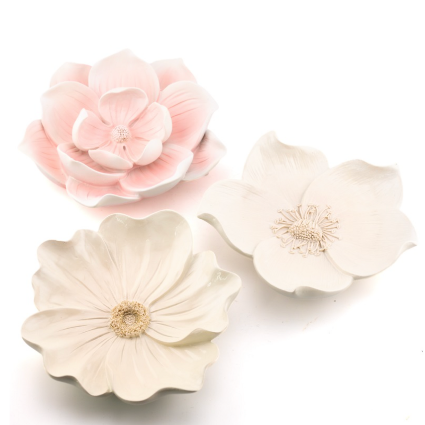 KOLONY Wanddecoratie bloem zalea beige