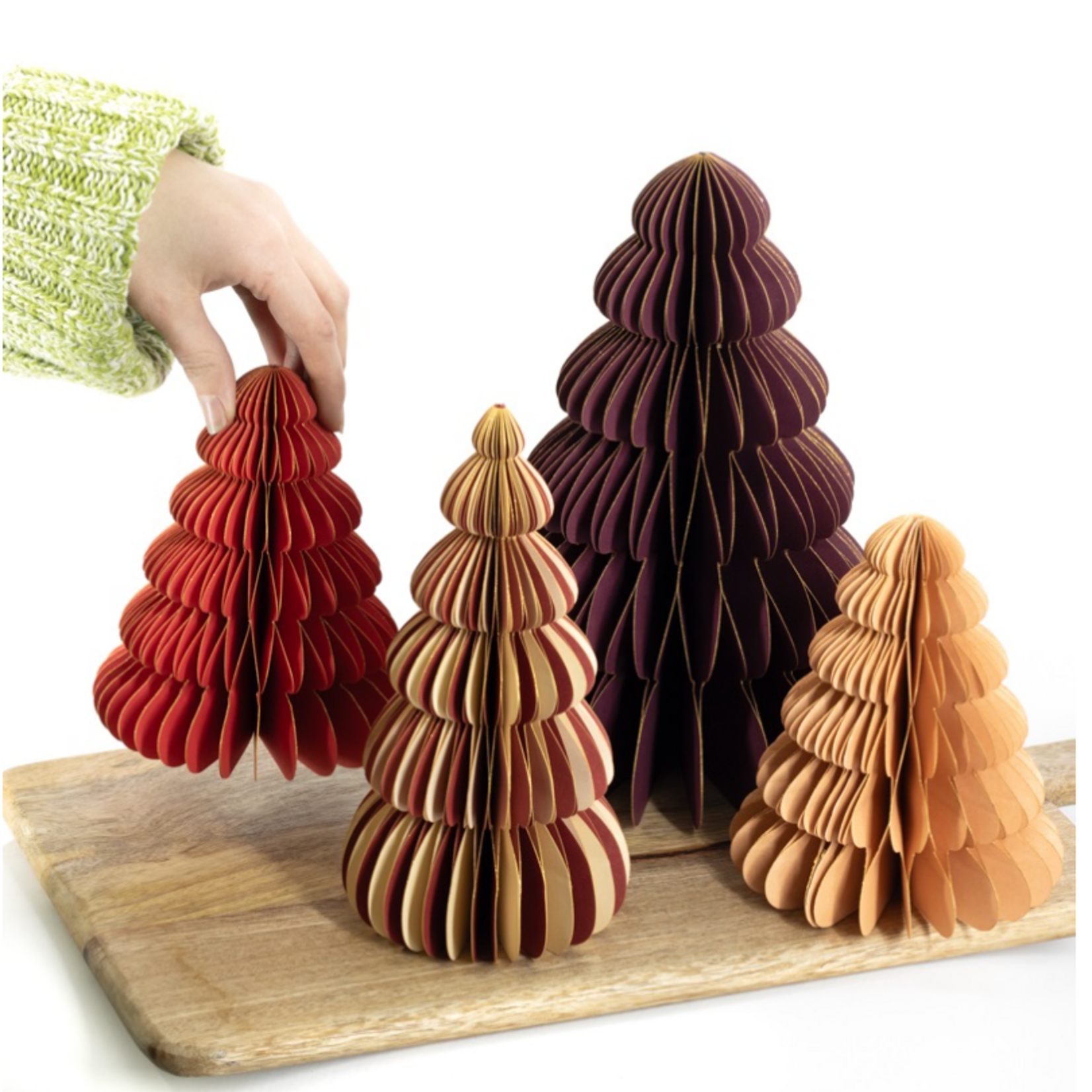 KOLONY Papieren kerstboom oranje 17cm