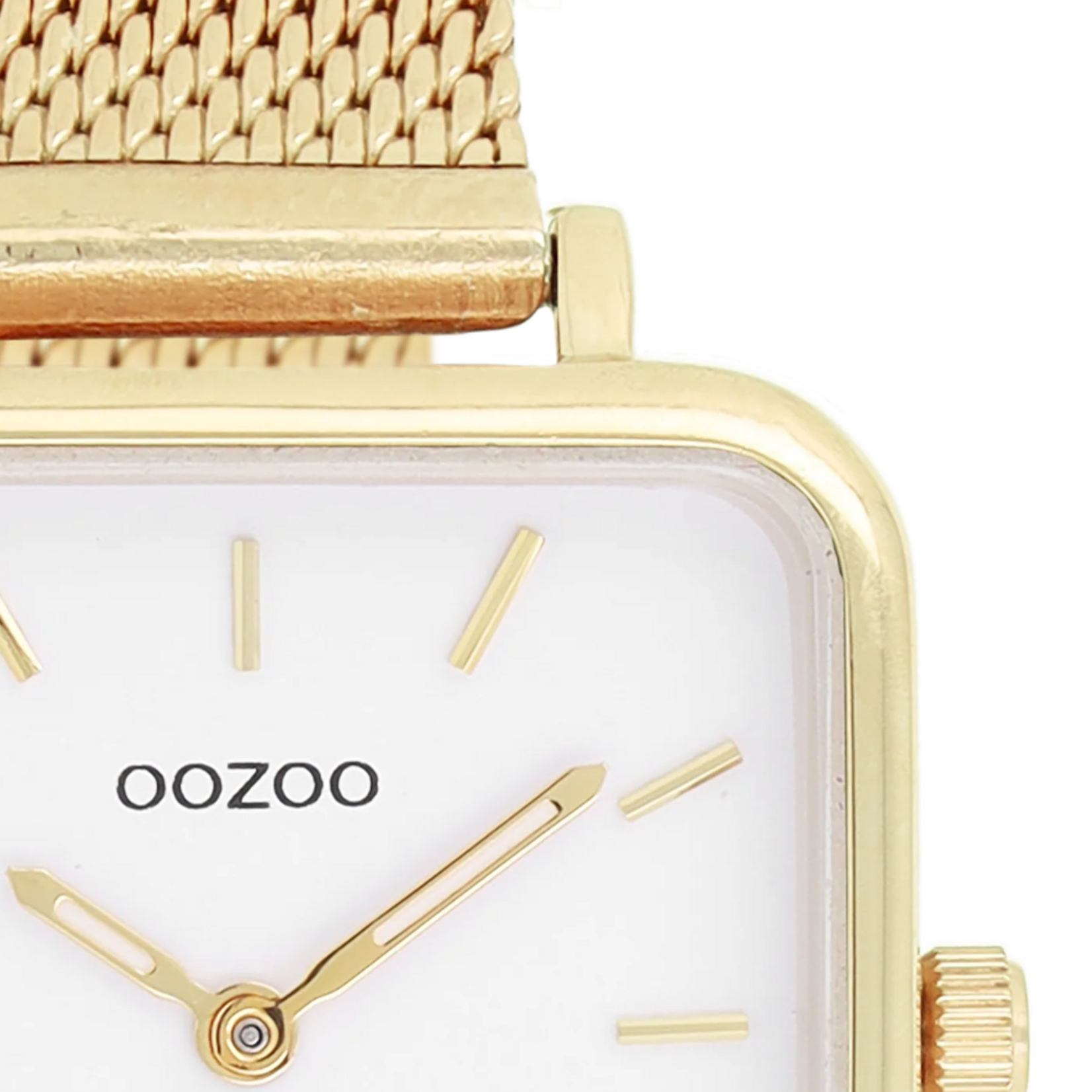 OOZOO OOZOO - Horloge goud vintage met metalen mesh band C20263