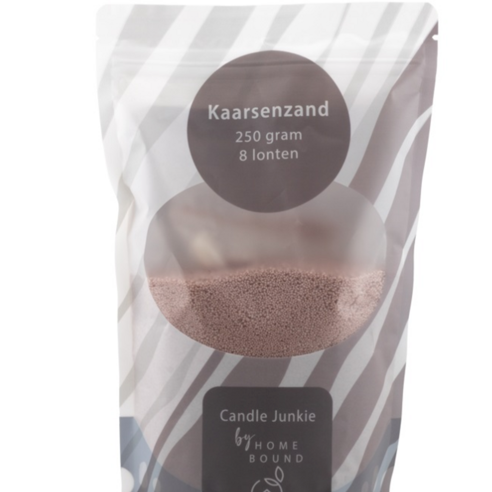 KOLONY Kaarsenkorrels zak 250gr met 8 lonten taupe