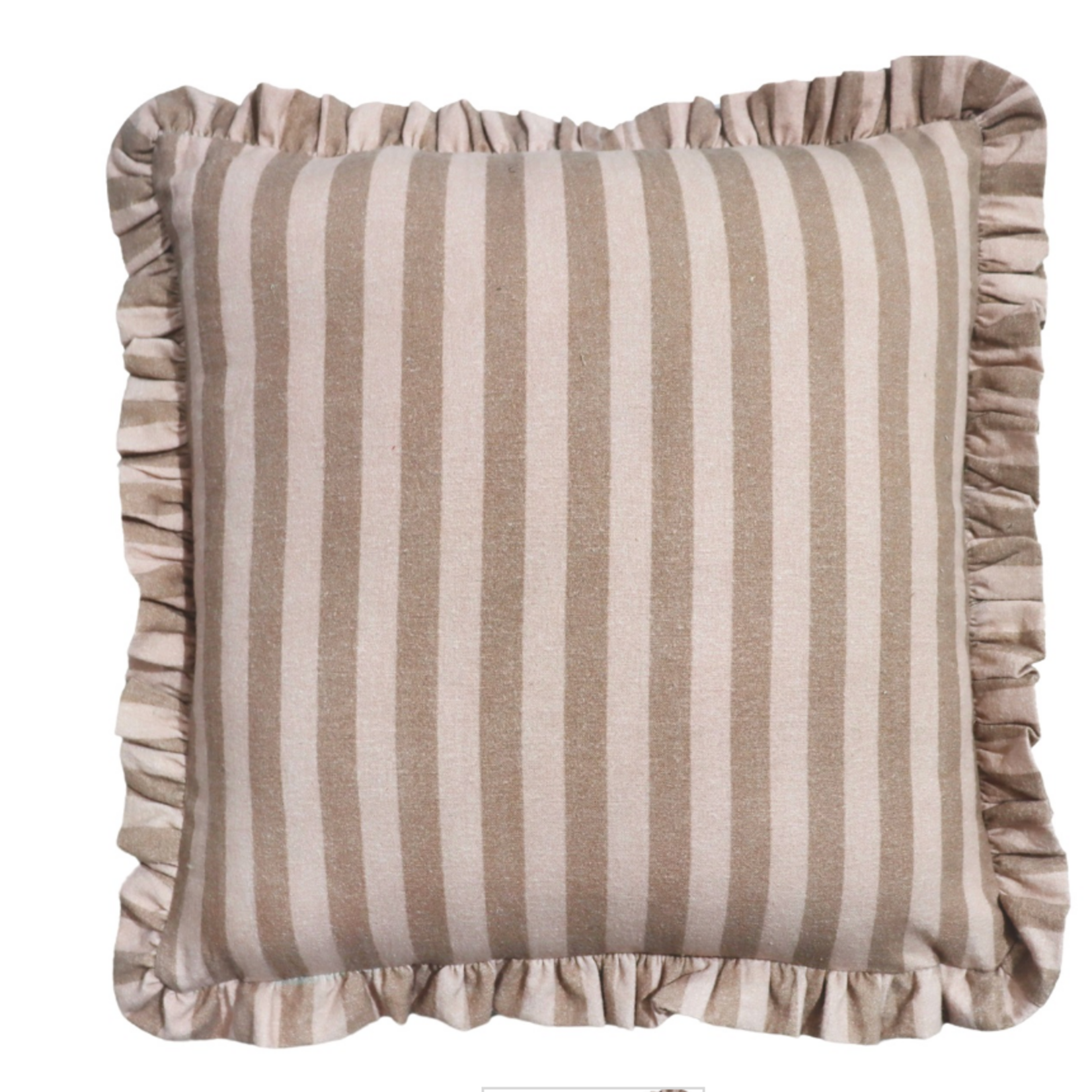 KOLONY kussen striped roezels  beige 50x50cm