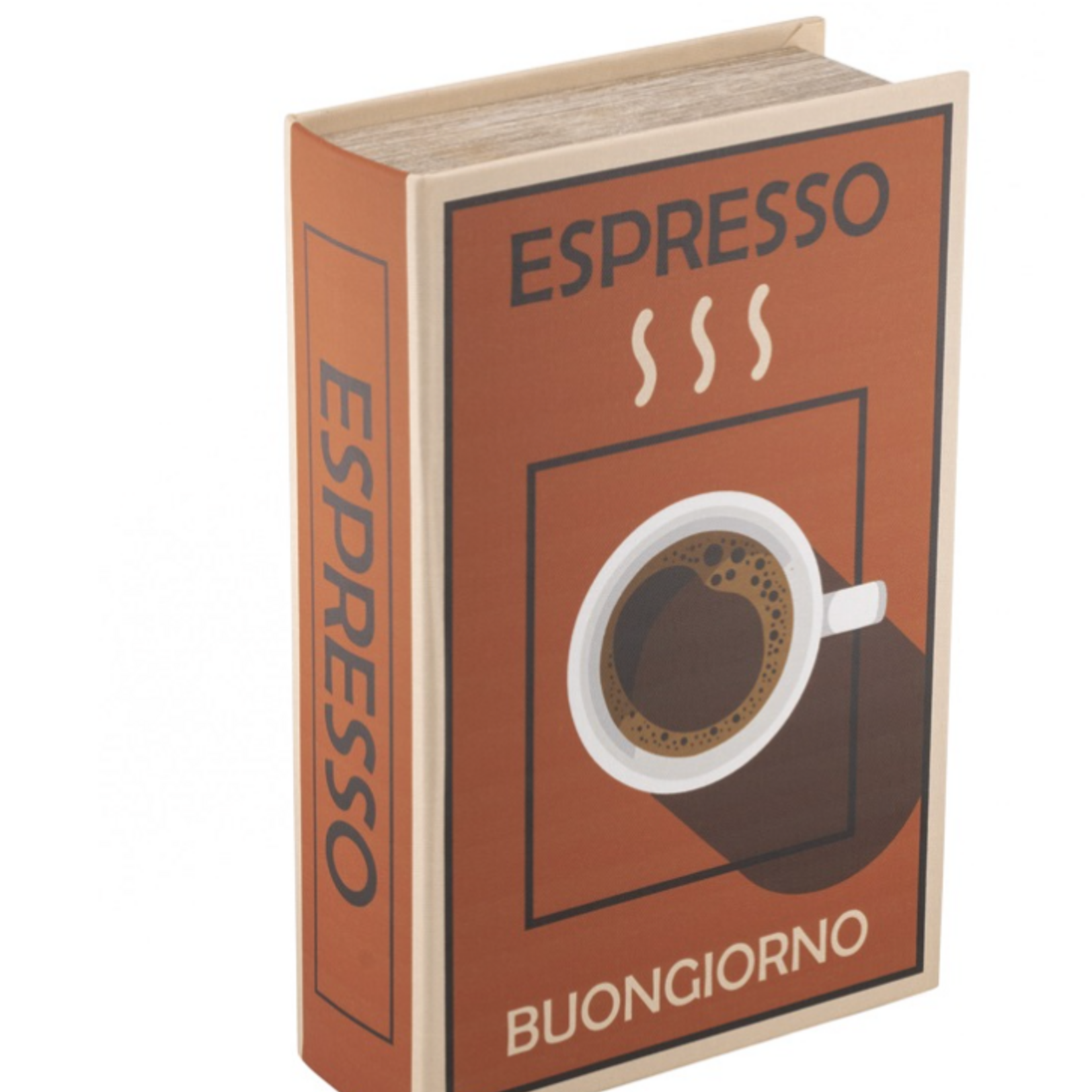 KOLONY Opbergboek koffietafel espresso 27x18cm