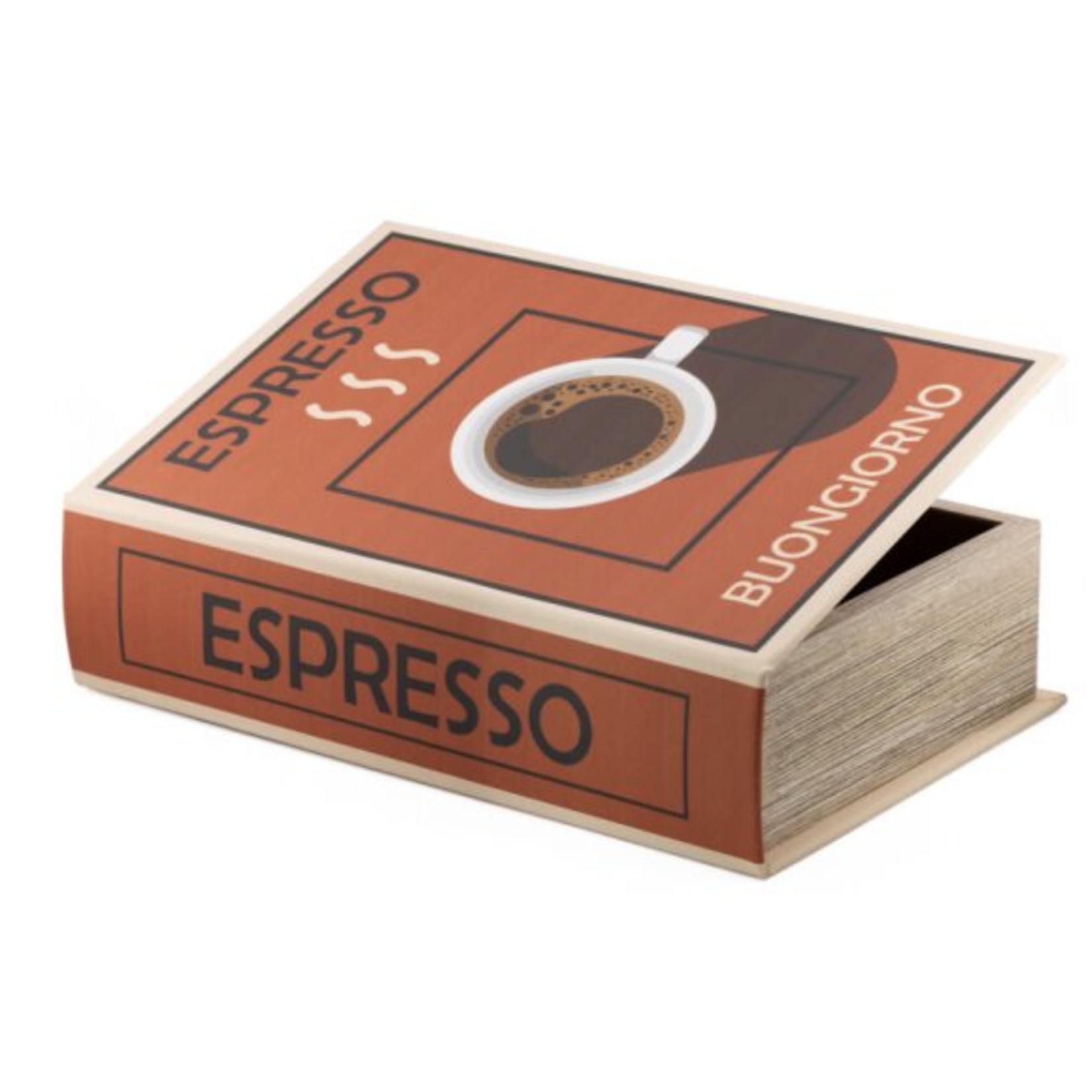 KOLONY Opbergboek koffietafel espresso 27x18cm