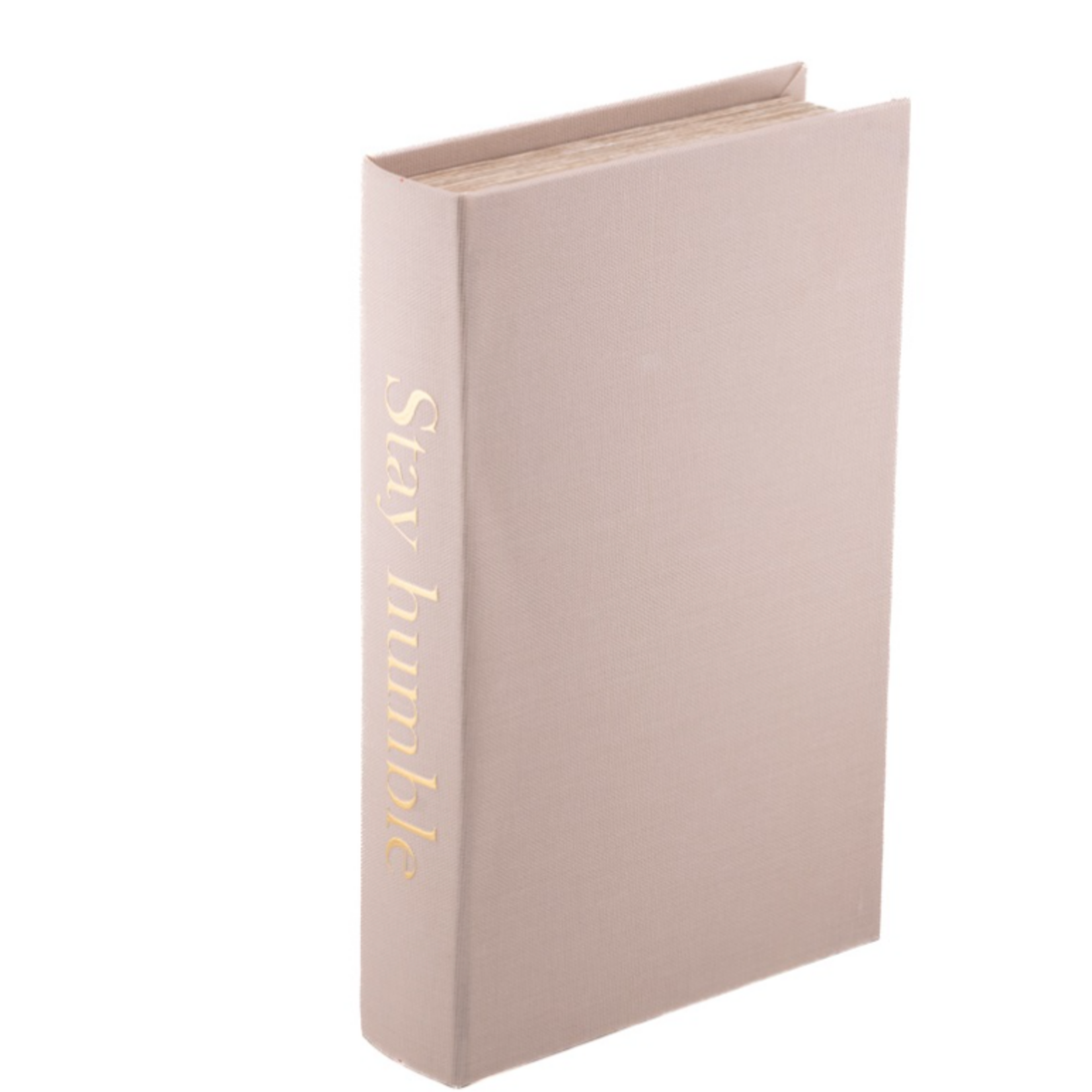 KOLONY Opbergboek stay humble zand 26x17cm