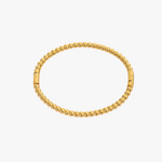 -- Beaded bangle stainless steel goudkleur