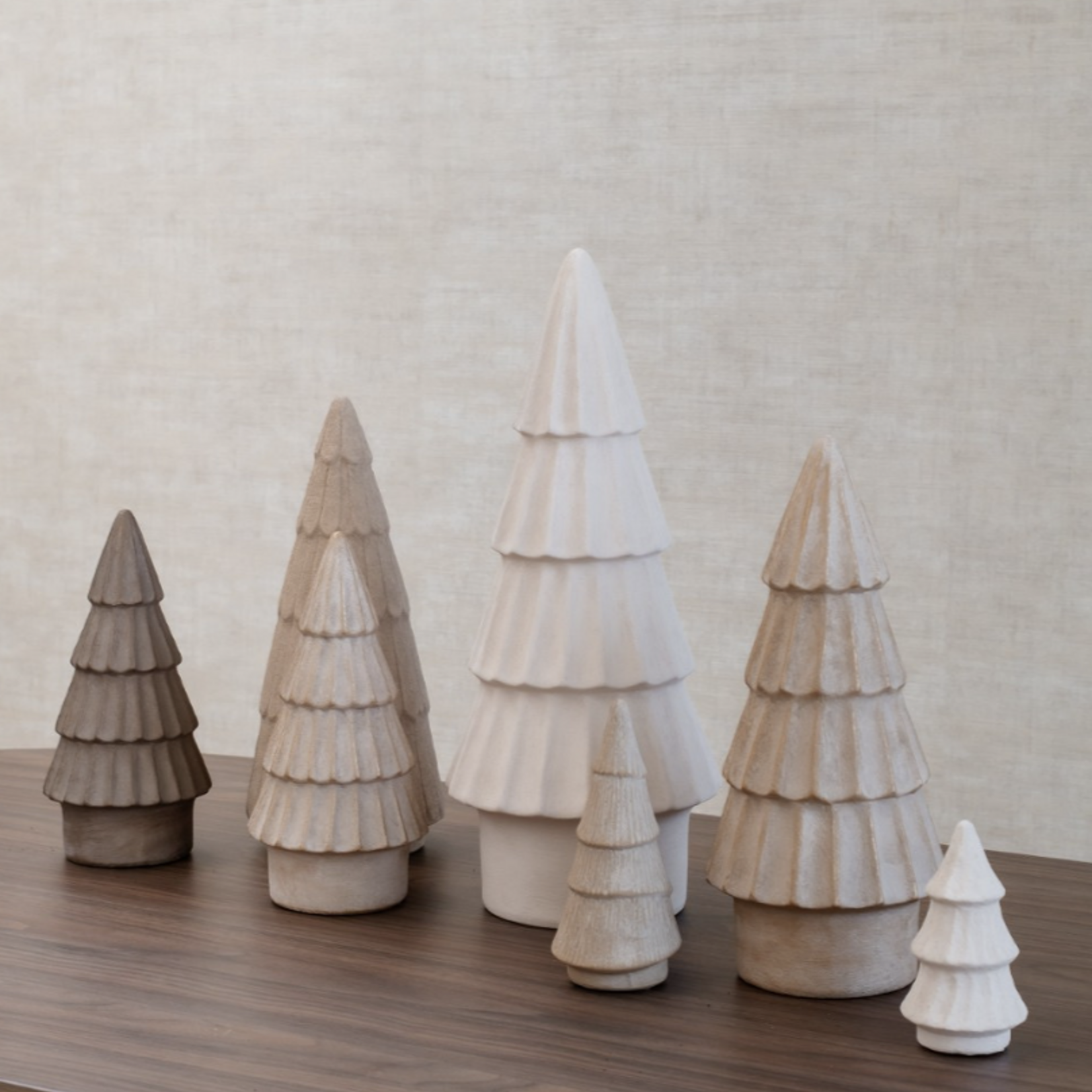 -- HS - Decoratie kerstboom Elva S beige 14,5cm