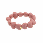 -- ARMBAND - Kralen hartjes rose