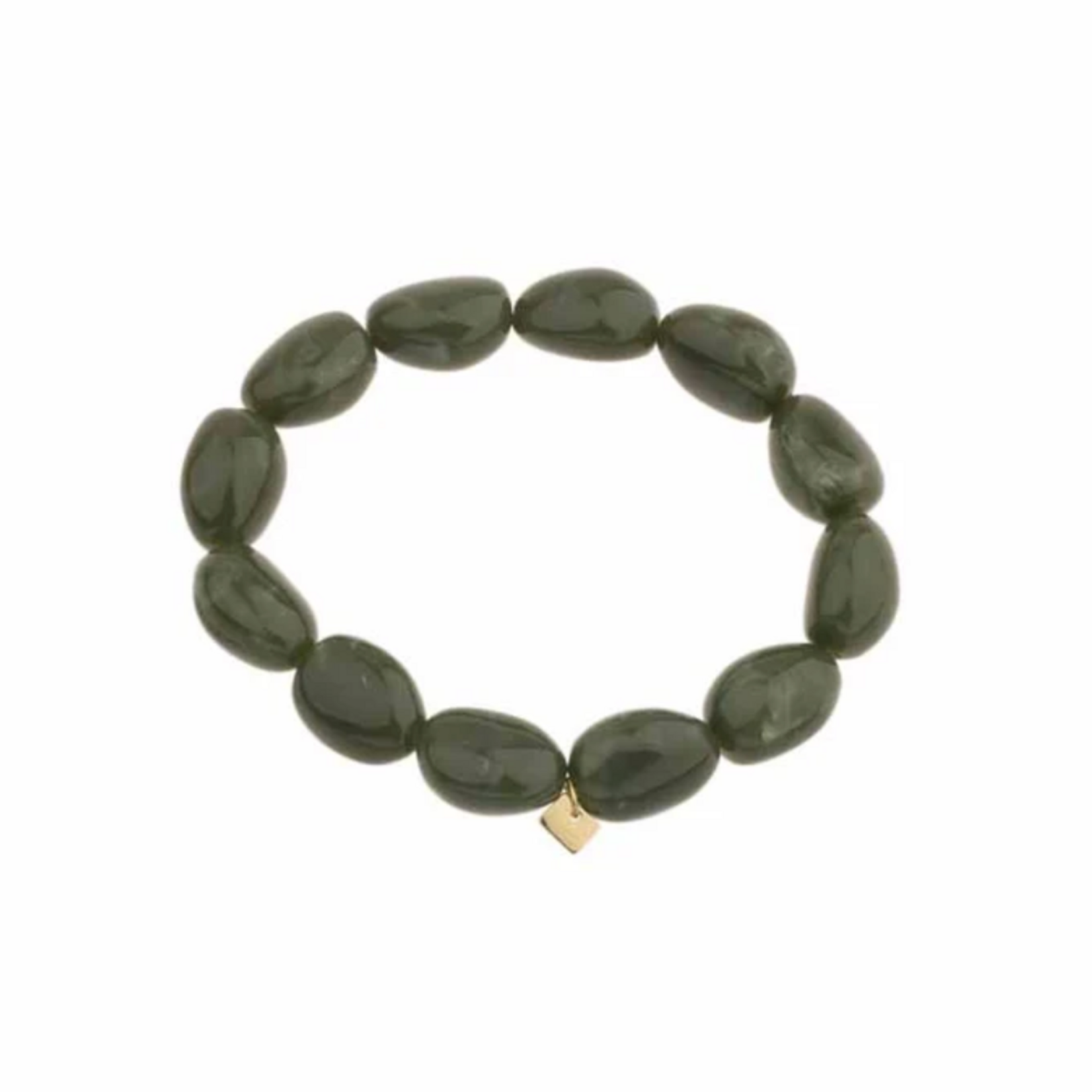-- ARMBAND - Kralen groen