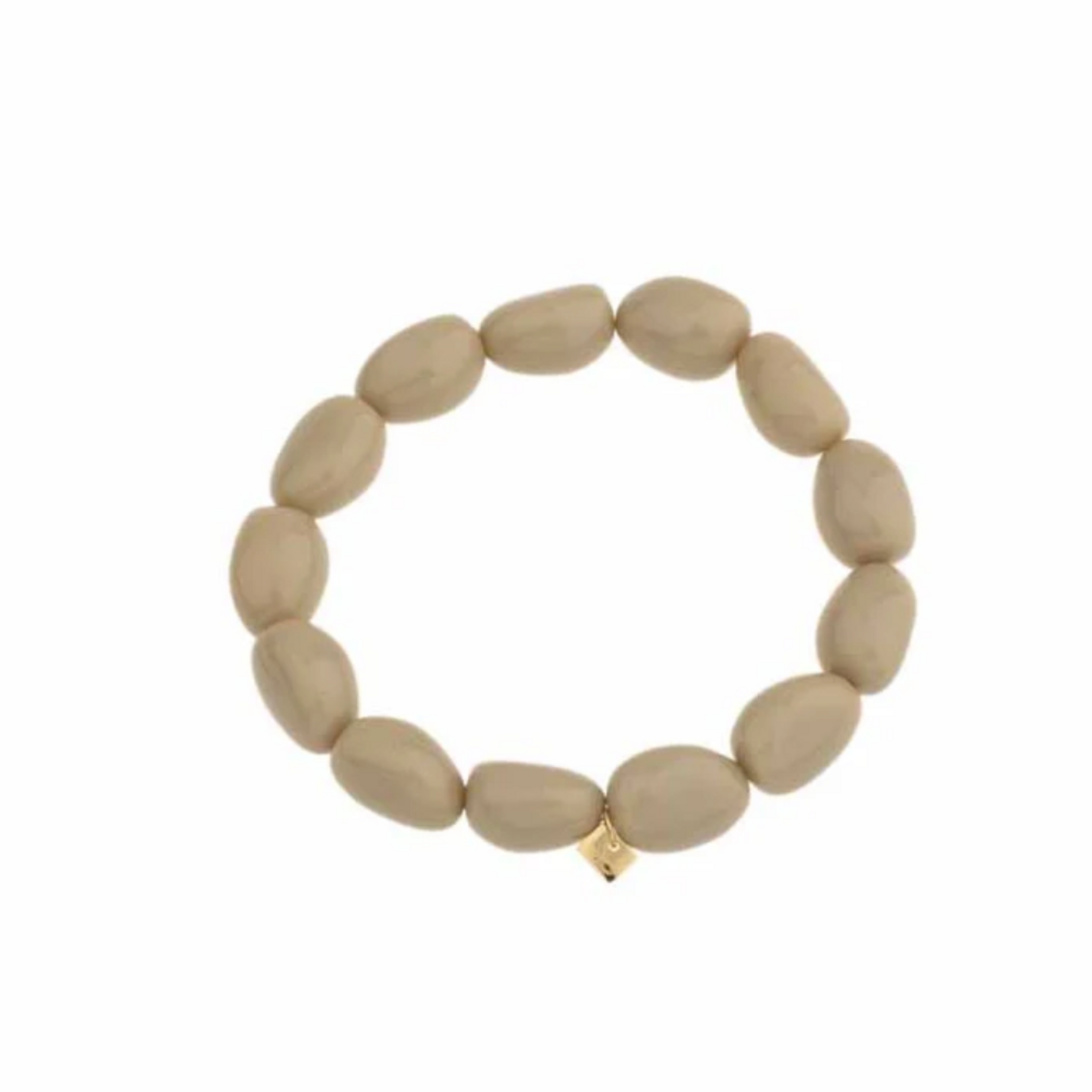 -- ARMBAND - Kralen beige