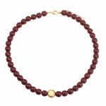 -- KETTING - Kralen rond paars