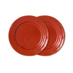 HKLIVING HKLIVING  - Farmerstyle dessert bord rood per stuk KFT0005