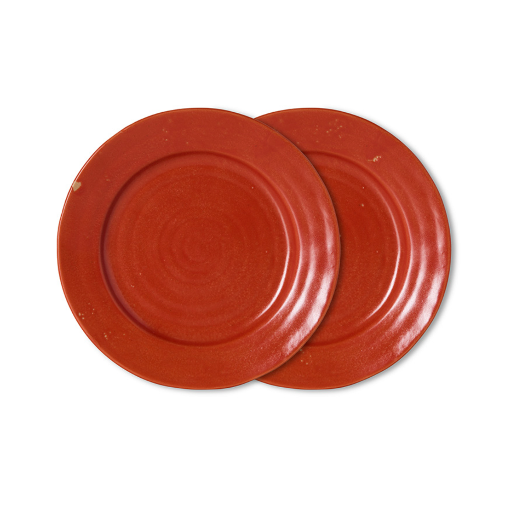 HKLIVING HKLIVING  - Farmerstyle dessert bord rood per stuk KFT0005