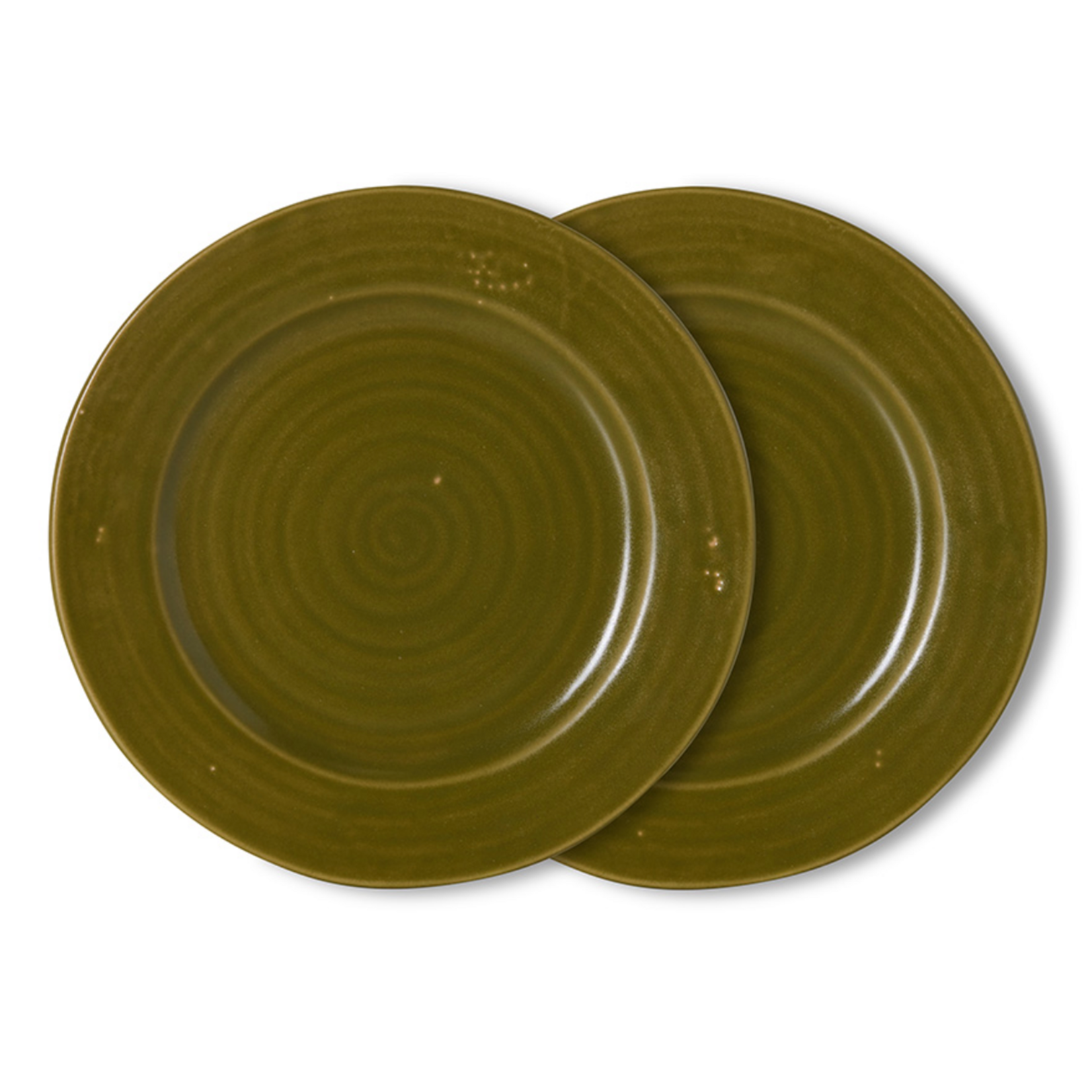 HKLIVING HKLIVING - Farmerstyle dinerbord Mos groen KFT0008 per/stuk