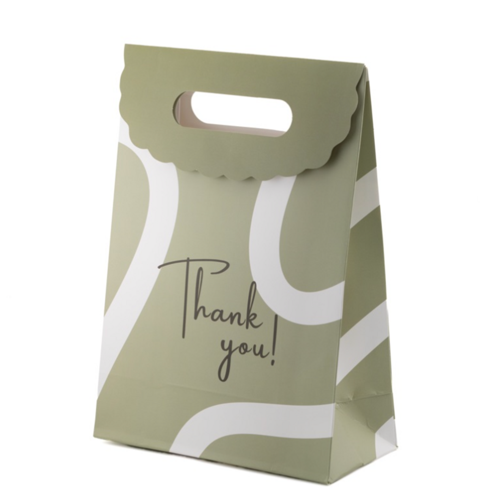 -- Kadoverpakking Thank You groen 19x27x9cm