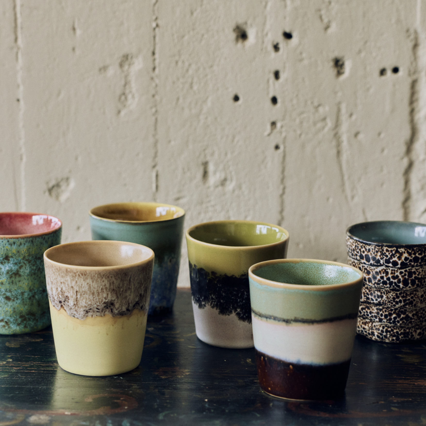 HKLIVING HKLIVING - 70's Ceramics Koffiemok vla KST0241