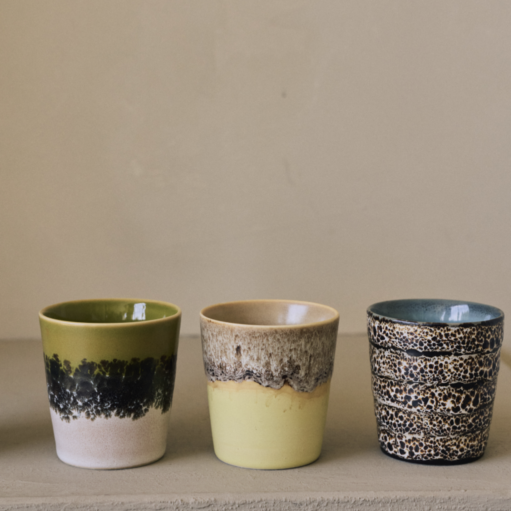 HKLIVING HKLIVING - 70's Ceramics Koffiemok vla KST0241