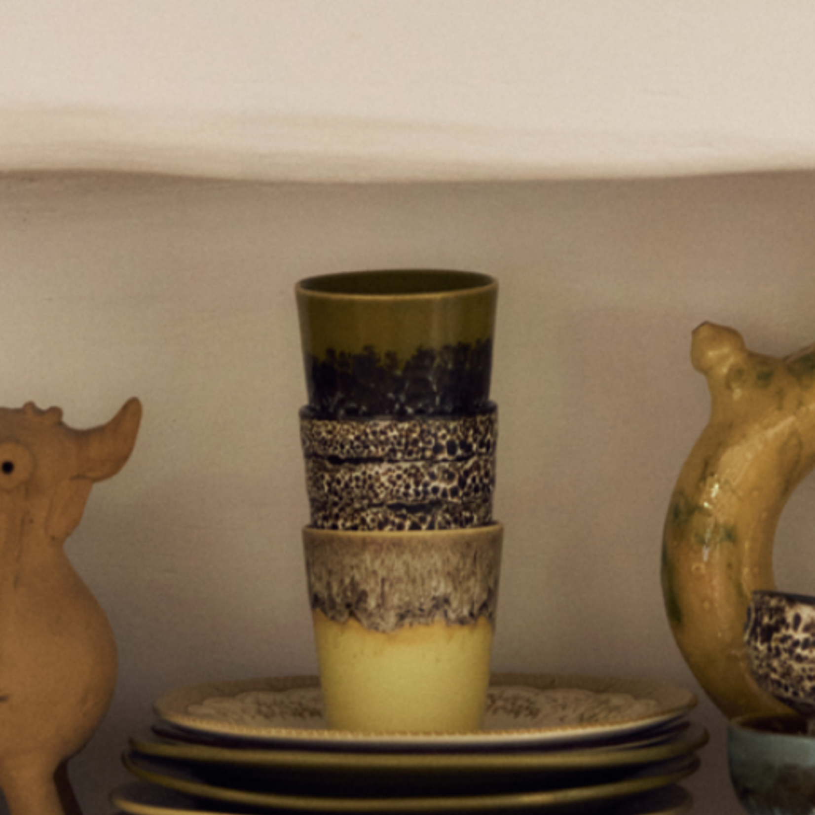 HKLIVING HKLIVING - 70's Ceramics Koffiemok vla KST0241