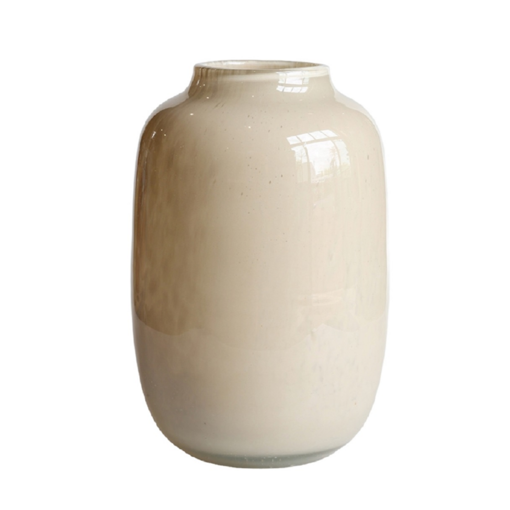 -- Vaas glas artic beige  Ø22 x H35 cm