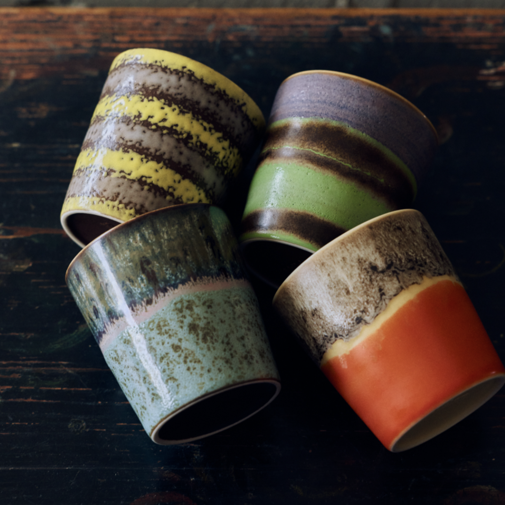 HKLIVING HKLIVING - 70's Ceramics Koffie mok fierce KST0245