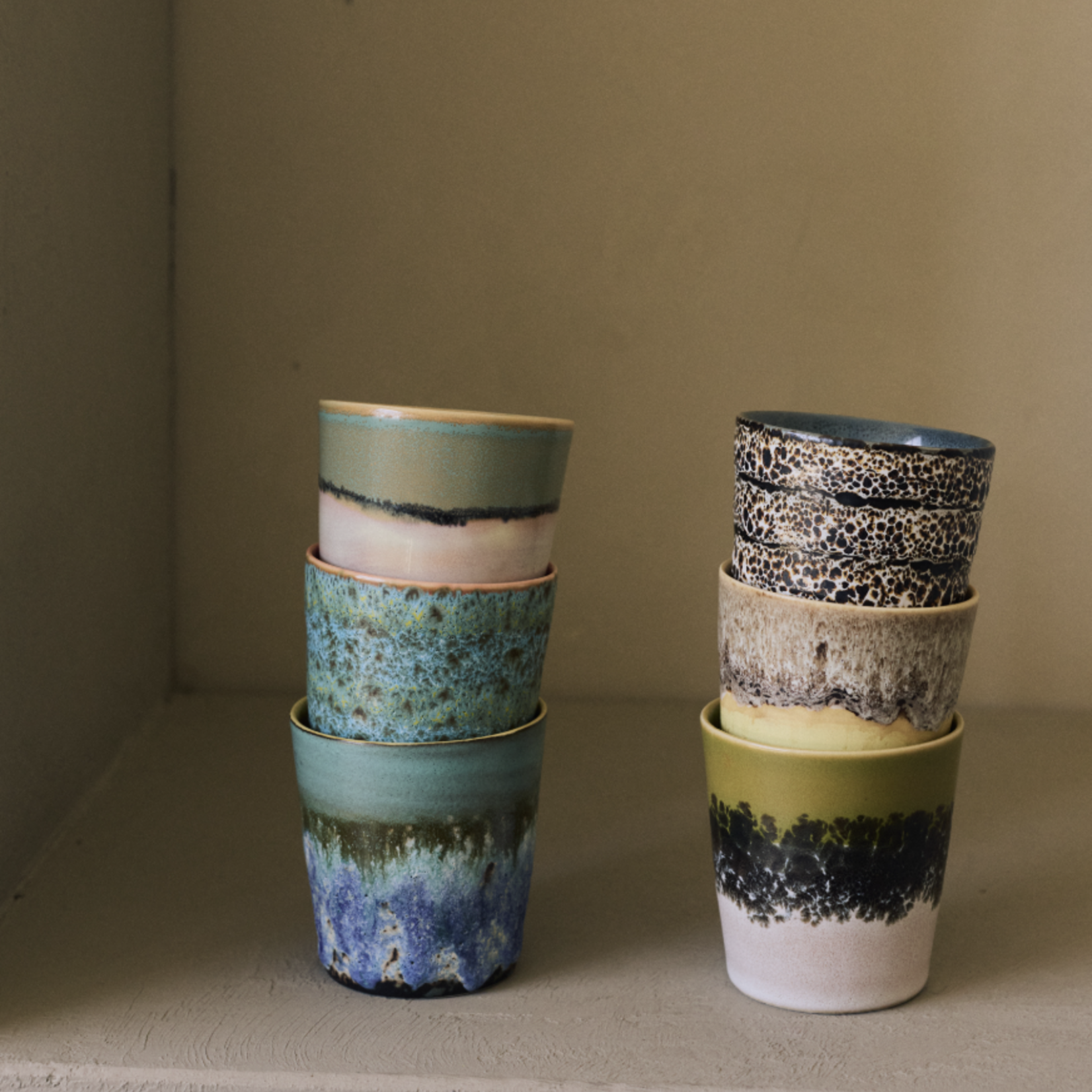 HKLIVING HKLIVING - 70's Ceramics Koffie mok Truffle KST0246
