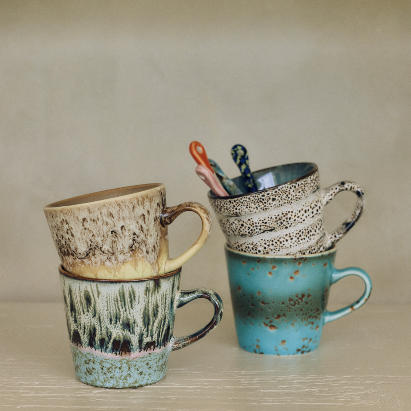 HKLIVING HKLIVING  - 70's Americano mok aqua KST0255
