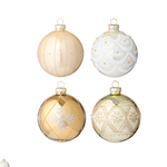 -- Kerstballen glas Ø8cm Seraphim goudkleur doos van 4 stuks