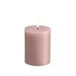 UYUNI UYUNI - LED Cillinderkaars Rose powder /poeder roze rustiek 7,8 x 10 cm